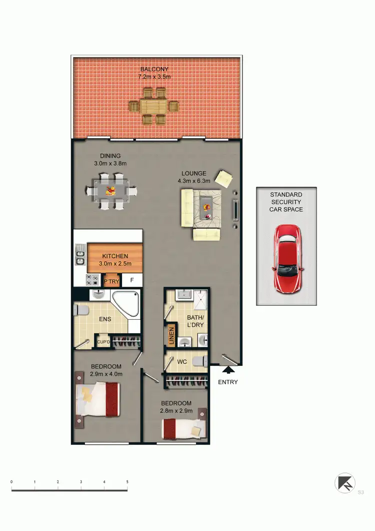 Floorplan of Homely unit listing, 20/27 Leahy Close, Narrabundah ACT 2604