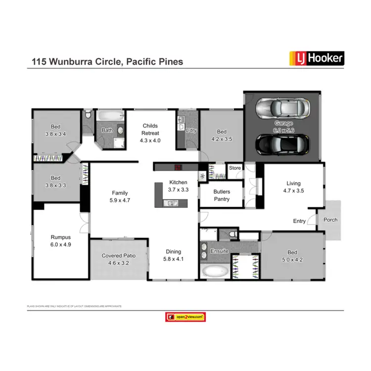 Floorplan of Homely house listing, 115 Wunburra Circle, Pacific Pines QLD 4211