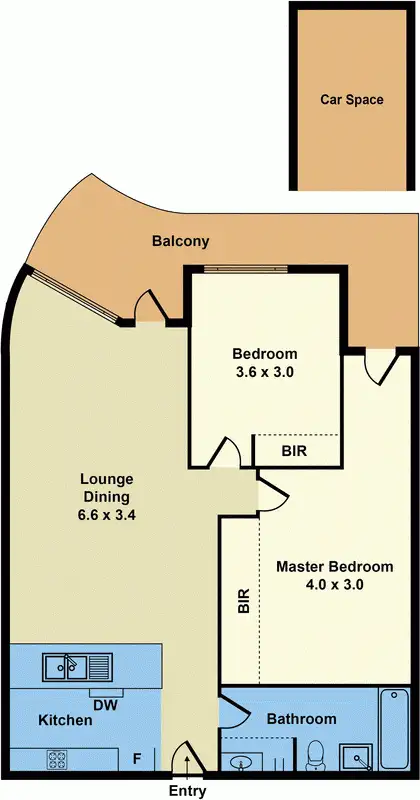 Floorplan of Homely apartment listing, 720/55 Queens Road, Melbourne VIC 3004