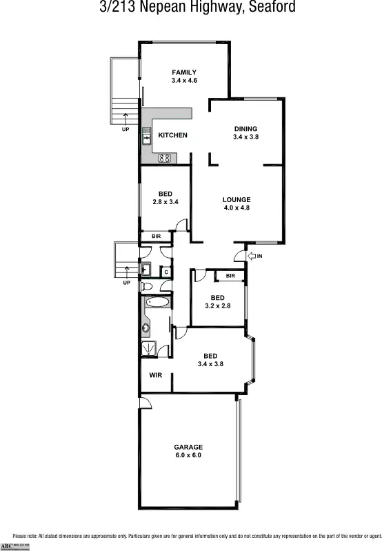 Floorplan of Homely unit listing, 3/213-214 Nepean Highway, Seaford VIC 3198