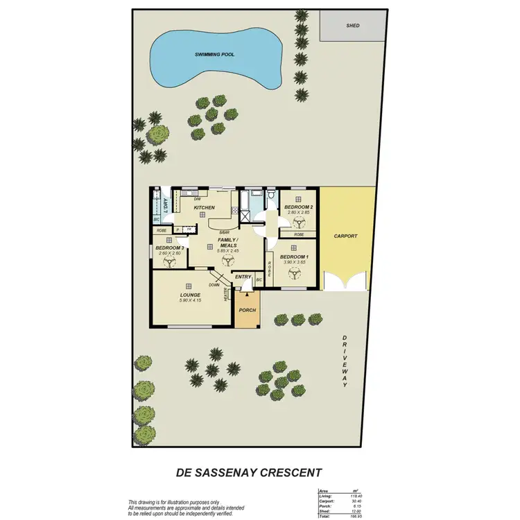 Floorplan of Homely house listing, 40 De Sassenay Crescent, Modbury Heights SA 5092