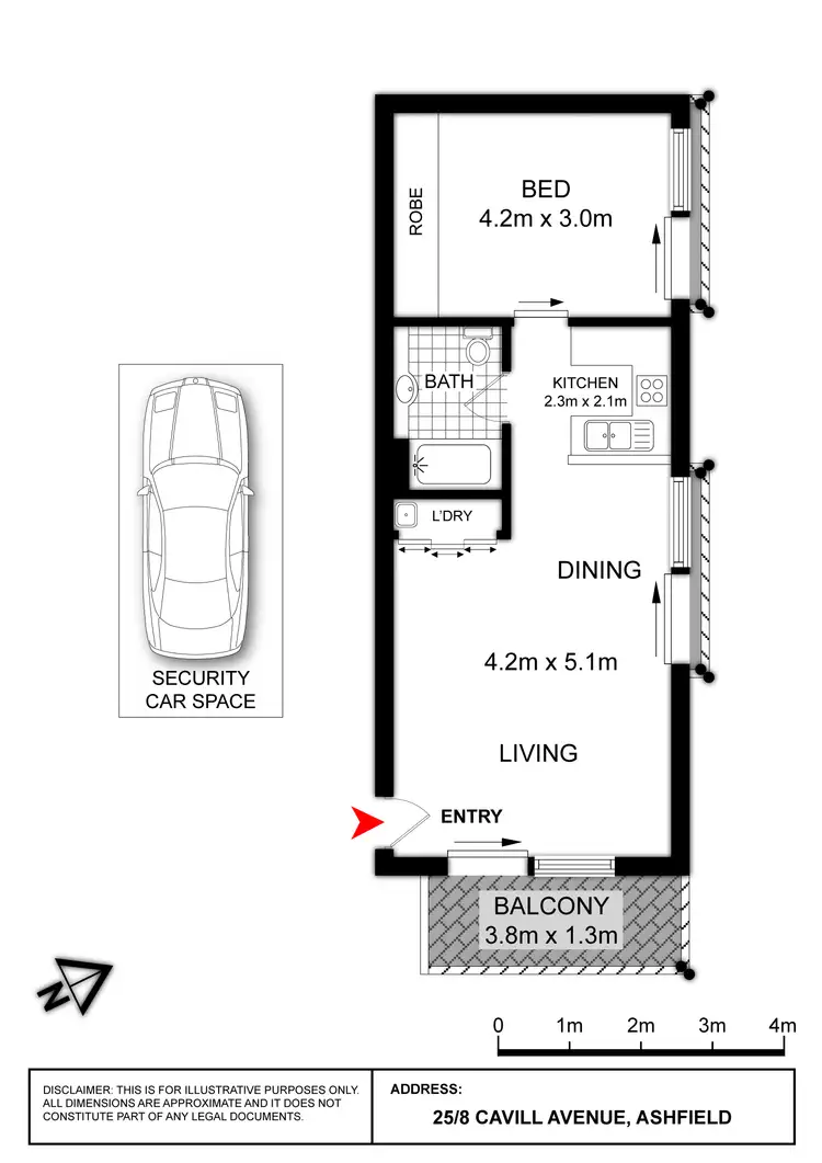 Floorplan of Homely unit listing, 25/8 Cavill Avenue, Ashfield NSW 2131