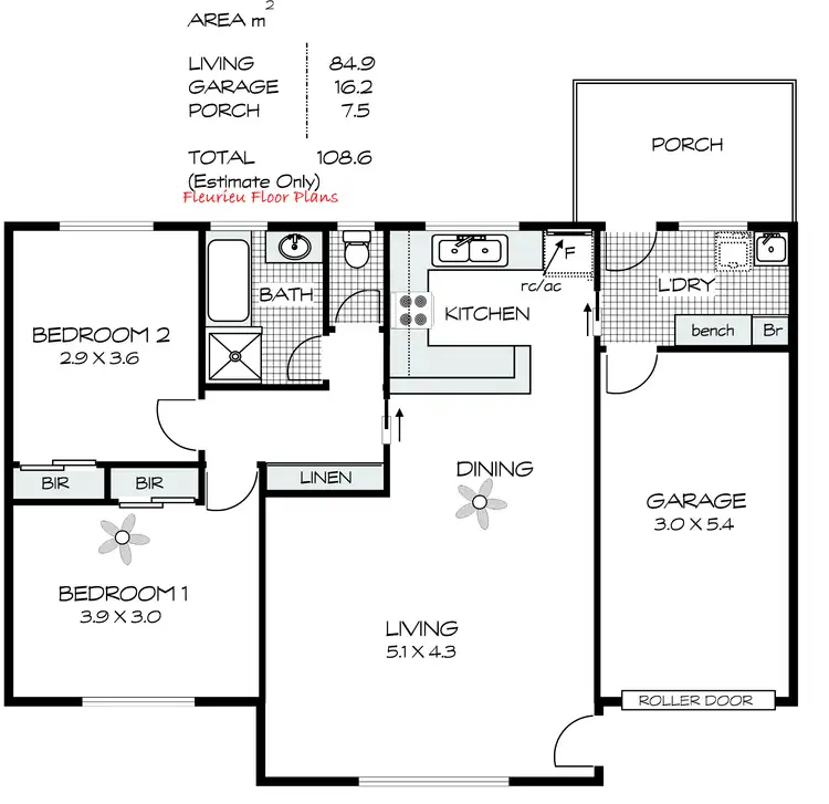 Floorplan of Homely unit listing, 3/1 Carlyle Street, Victor Harbor SA 5211