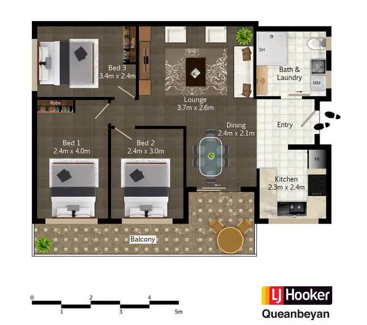 Floorplan of Homely unit listing, 15/13-17 Carinya Street, Queanbeyan NSW 2620