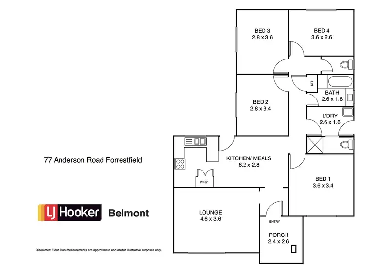 Floorplan of Homely house listing, 77 Anderson Road, Forrestfield WA 6058