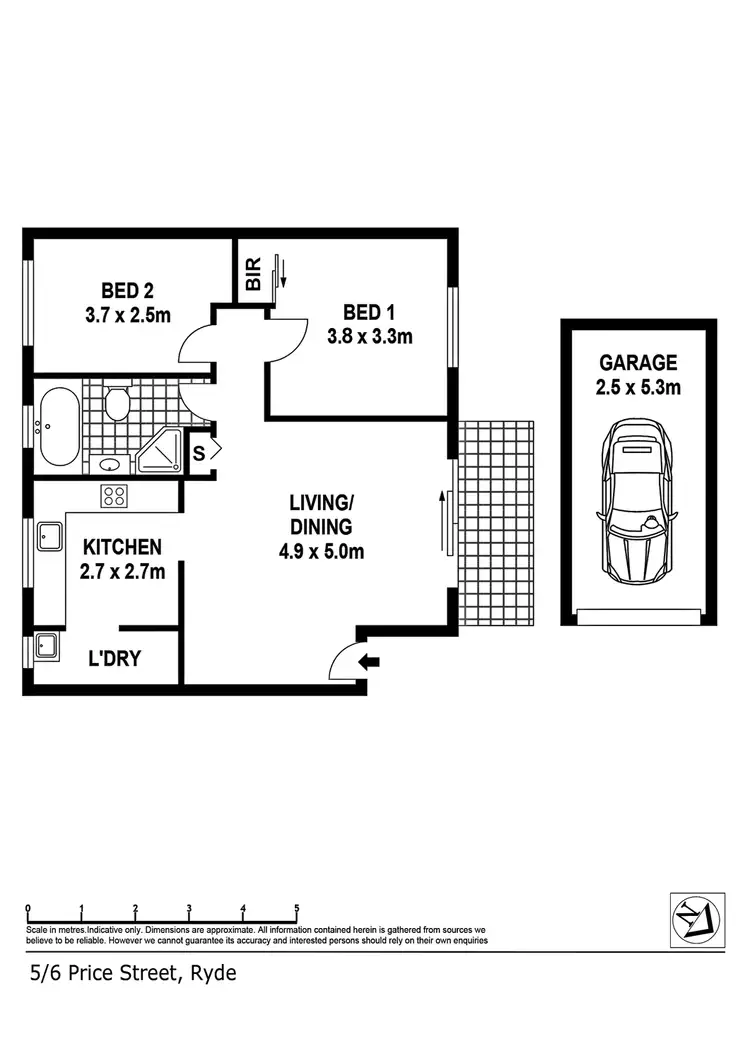 Floorplan of Homely apartment listing, 5/6 Price Street, Ryde NSW 2112
