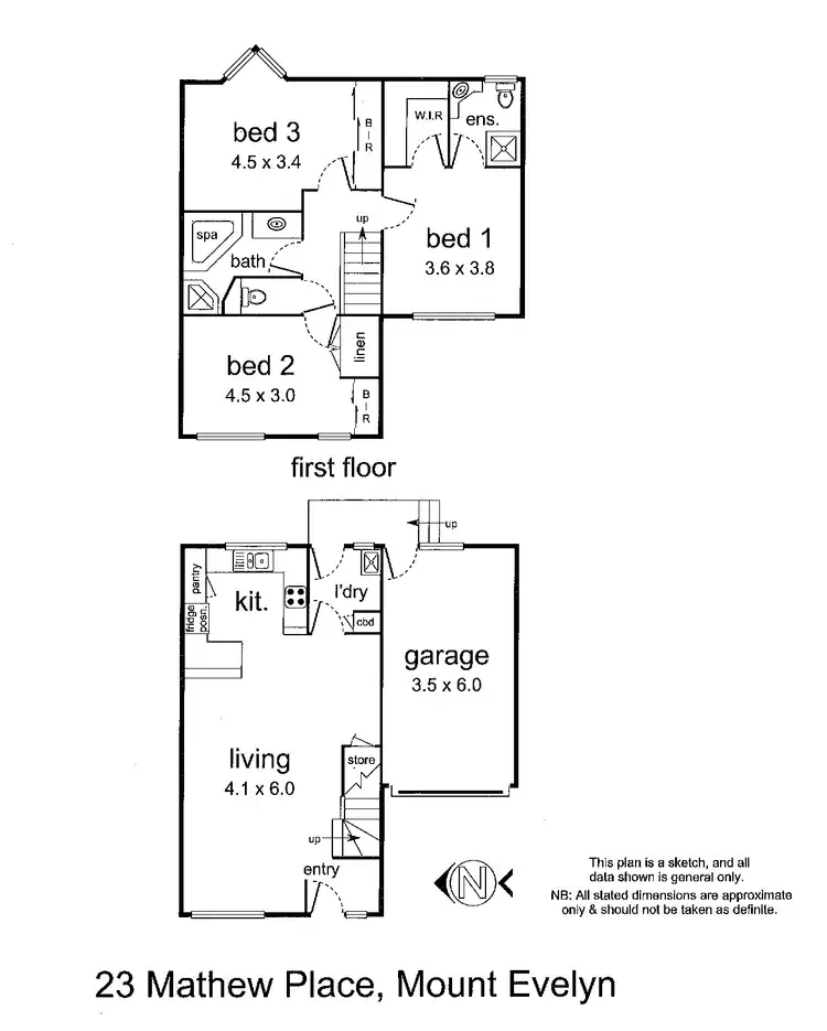 Floorplan of Homely townhouse listing, 23 Mathew Place, Mount Evelyn VIC 3796