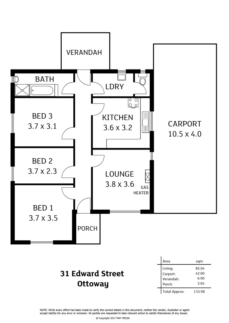 Floorplan of Homely house listing, 31 Edward Street, Ottoway SA 5013