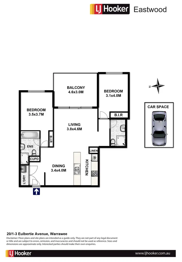 Floorplan of Homely apartment listing, 20 /1-3 Eulbertie Avenue, Warrawee NSW 2074