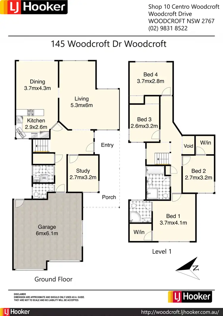 Floorplan of Homely house listing, 145 Woodcroft Drive, Woodcroft NSW 2767