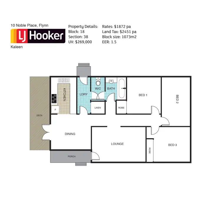 Floorplan of Homely house listing, 10 Noble Place, Flynn ACT 2615