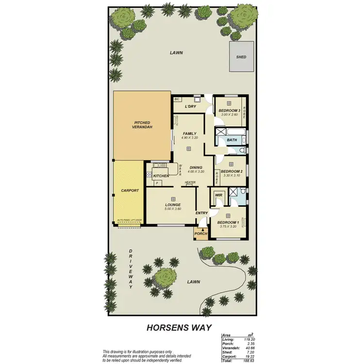 Floorplan of Homely house listing, 19 Horsens Way, Parafield Gardens SA 5107