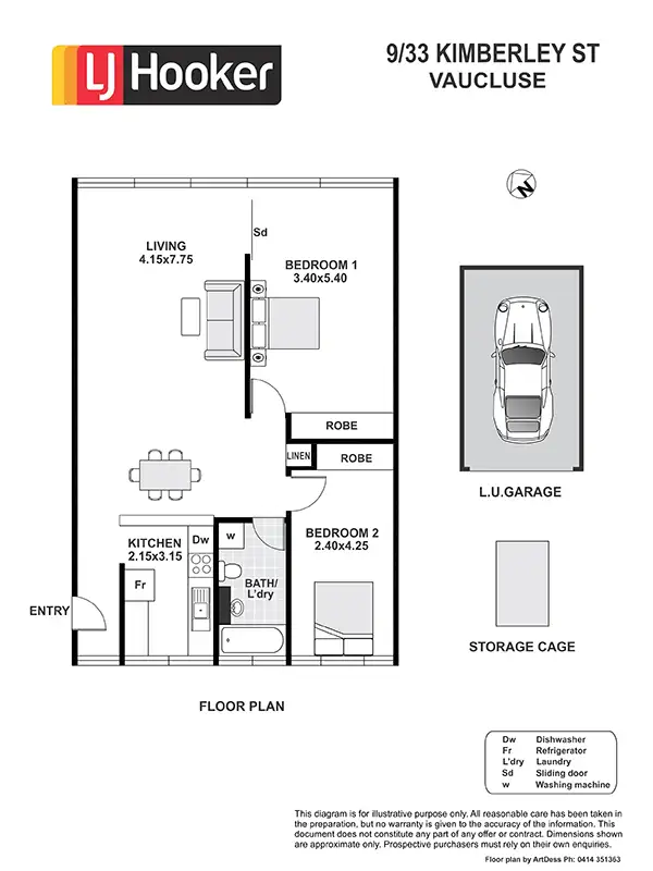 Floorplan of Homely apartment listing, 9/33 Kimberley Street, Vaucluse NSW 2030
