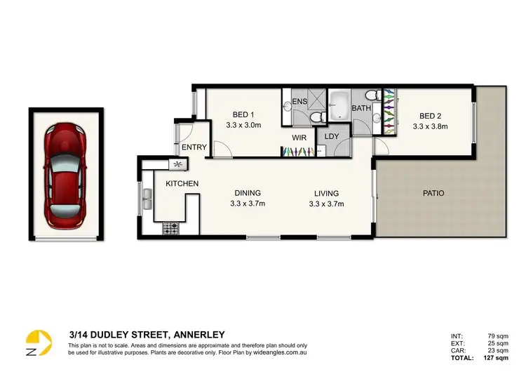 Floorplan of Homely unit listing, 3/14 Dudley Street, Annerley QLD 4103