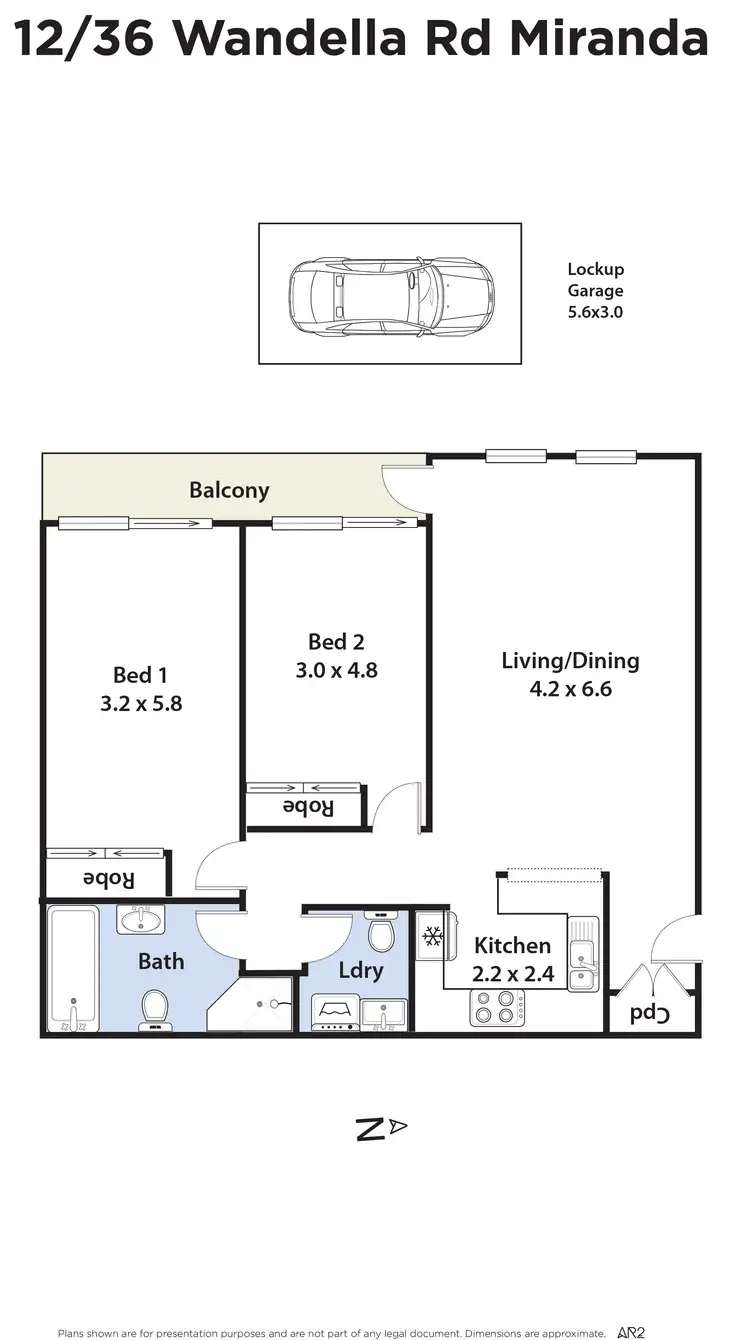 Floorplan of Homely unit listing, 12/36 Wandella Road, Miranda NSW 2228