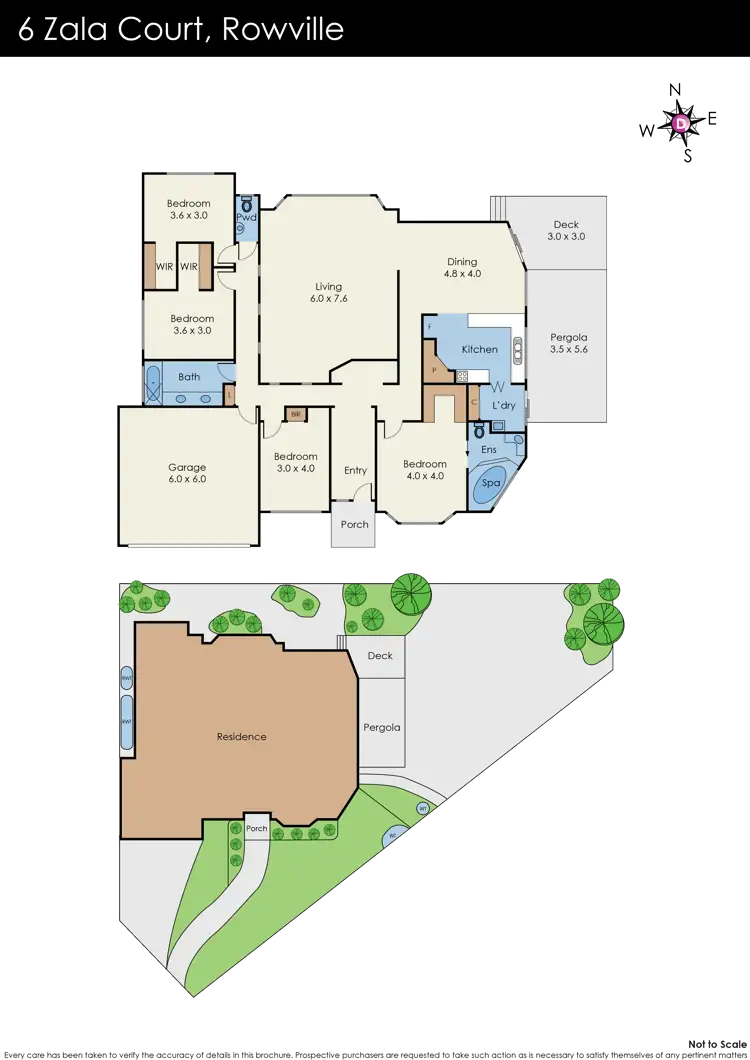 Floorplan of Homely house listing, 6 Zala Court, Rowville VIC 3178