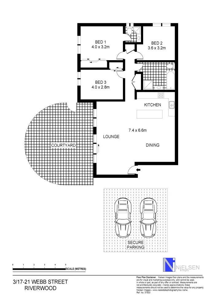 Floorplan of Homely unit listing, 3/17-21 Webb Street, Riverwood NSW 2210
