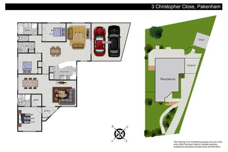 Floorplan of Homely house listing, 3 Christopher Close, Pakenham VIC 3810