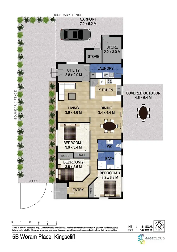 Floorplan of Homely semi-detached listing, 2/5B Woram Place, Kingscliff NSW 2487
