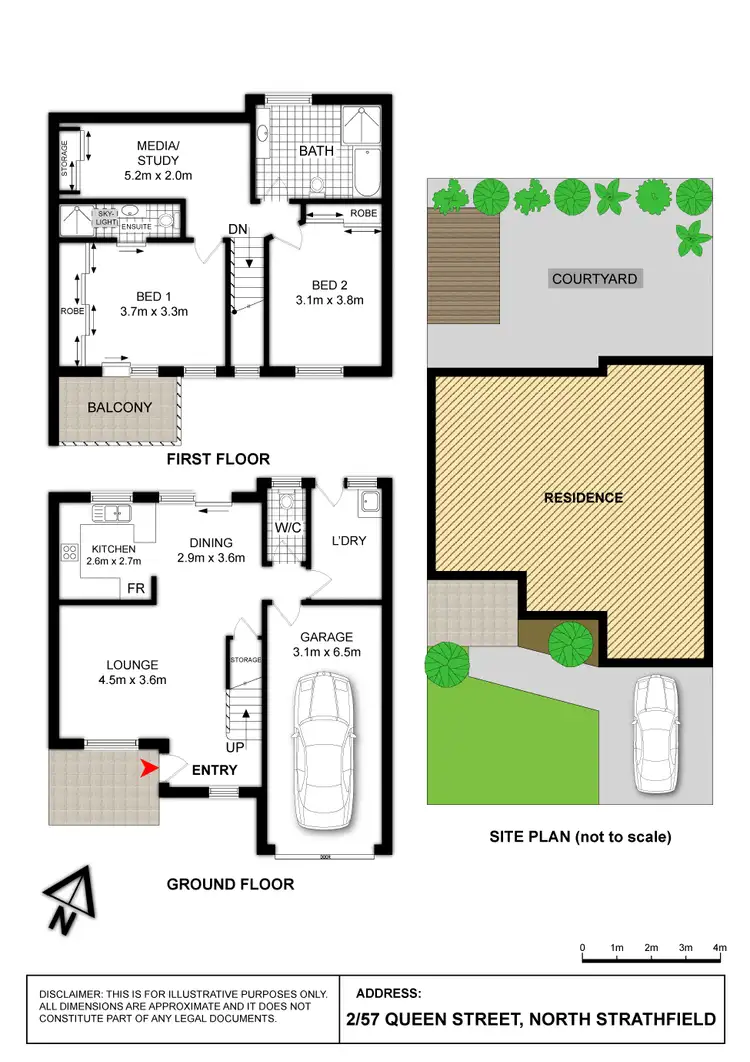Floorplan of Homely townhouse listing, 2/57 Queen Street, North Strathfield NSW 2137