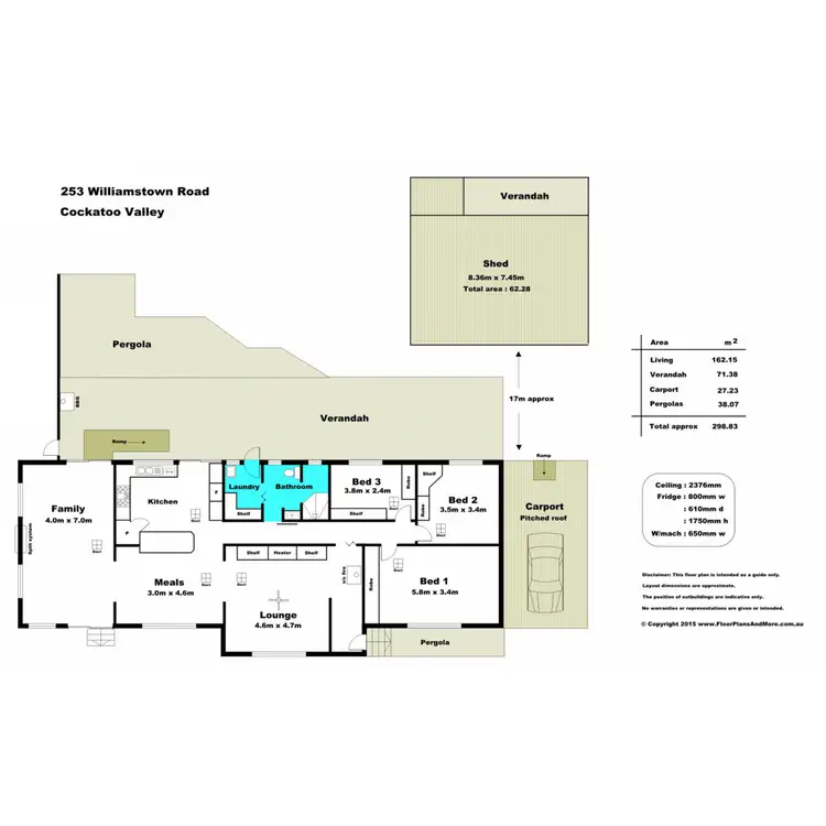 Floorplan of Homely house listing, 253 Williamstown Road, Cockatoo Valley SA 5351