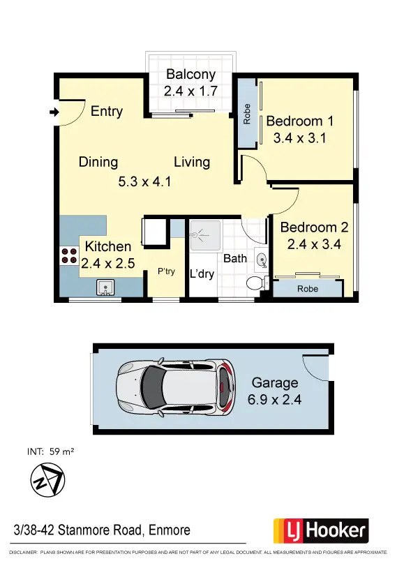 Floorplan of Homely apartment listing, 3/38-42 Stanmore Road, Enmore NSW 2042