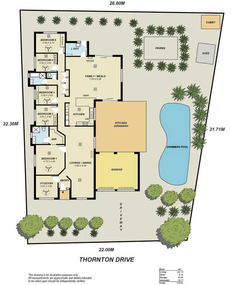 Floorplan of Homely house listing, 29 Thornton Drive, Greenwith SA 5125