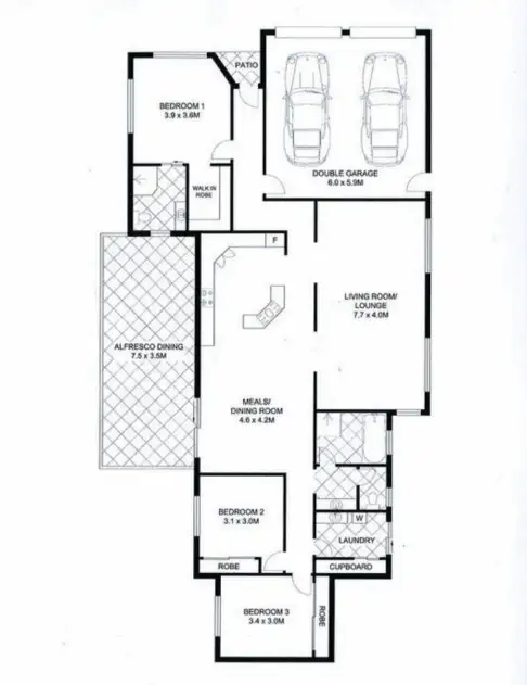 Floorplan of Homely semi-detached listing, 2/79 Dudley Drive, Goonellabah NSW 2480