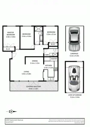 Floorplan of Homely unit listing, 3/40 Foamcrest Avenue, Newport NSW 2106