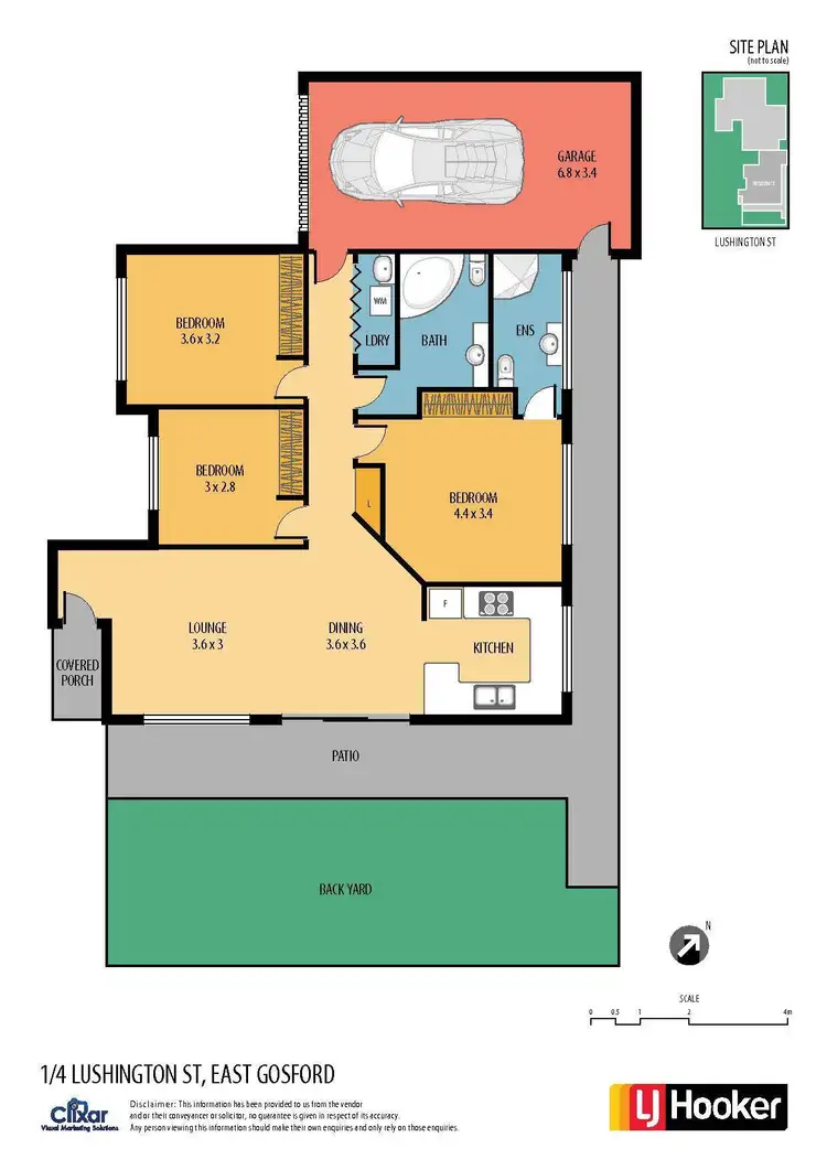 Floorplan of Homely villa listing, 1/4 Lushington Street, East Gosford NSW 2250