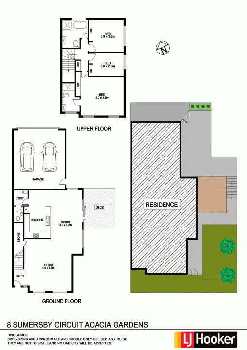 Floorplan of Homely semi-detached listing, 8 Somersby Circuit, Acacia Gardens NSW 2763