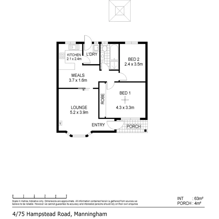 Floorplan of Homely unit listing, 4/75 Hampstead Road, Manningham SA 5086