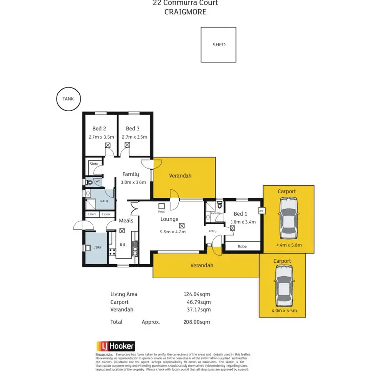 Floorplan of Homely house listing, 22 Conmurra Court, Craigmore SA 5114