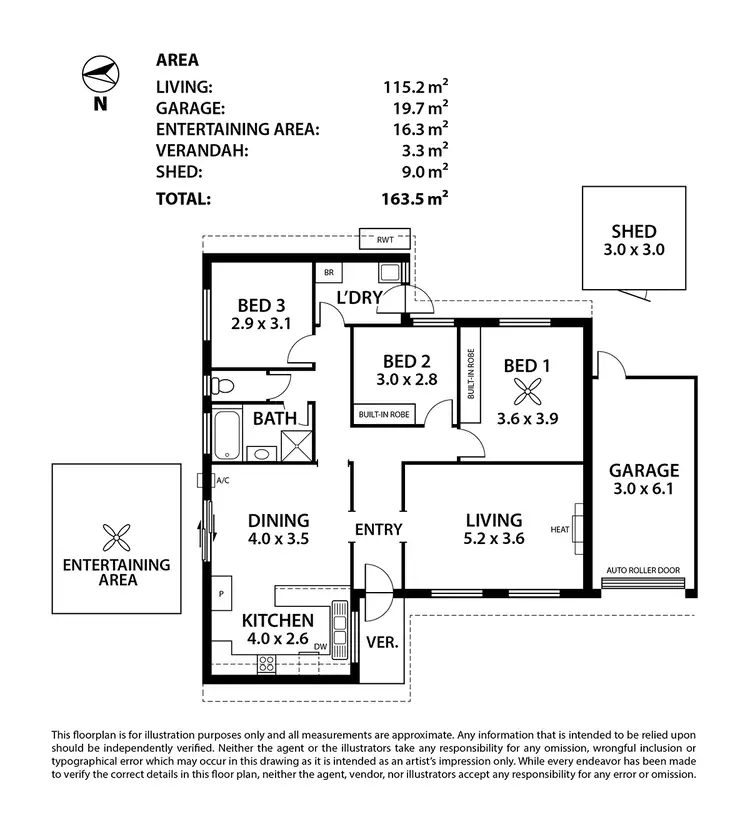 Floorplan of Homely unit listing, Unit 3/8 Parker Avenue, Strathalbyn SA 5255