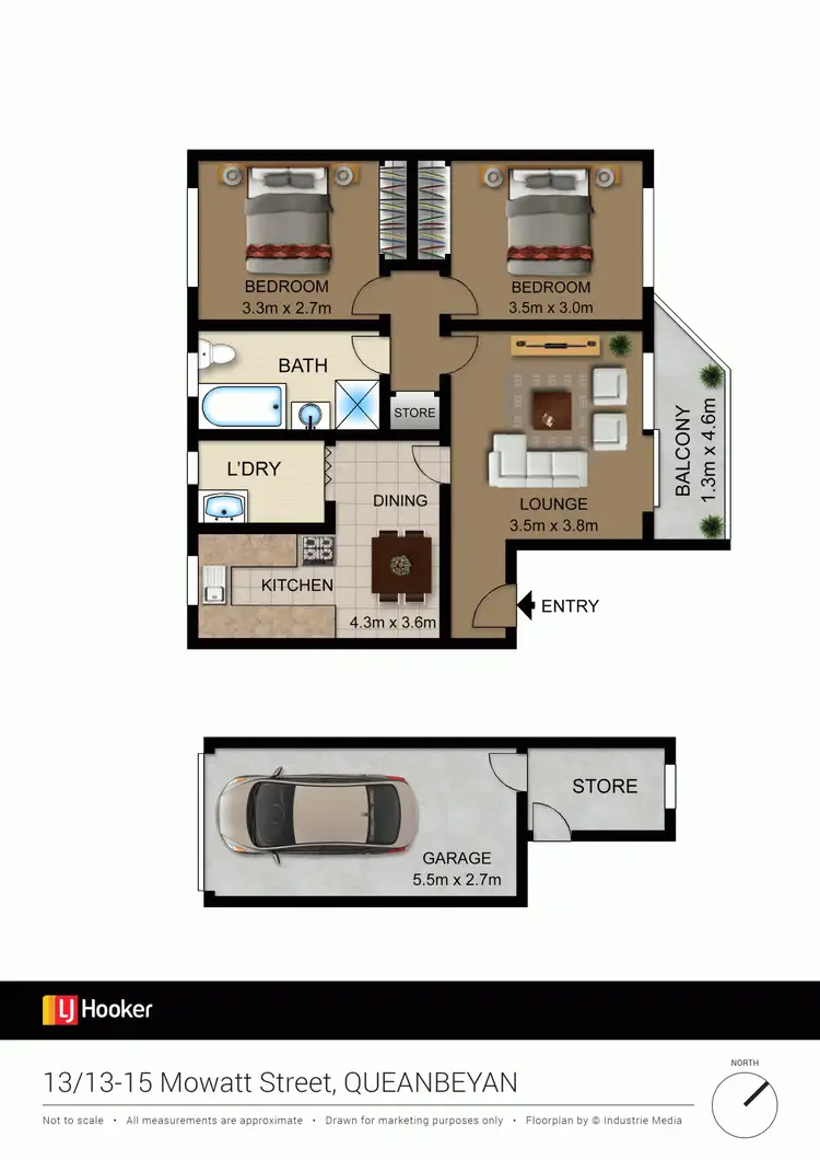 Floorplan of Homely unit listing, 13/13-15 Mowatt Street, Queanbeyan NSW 2620