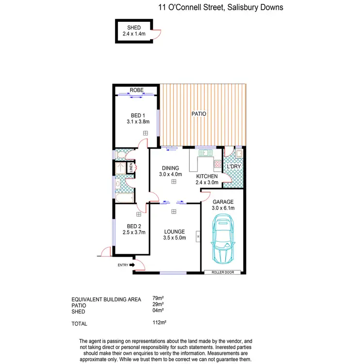 Floorplan of Homely house listing, 11 O'Connell Street, Salisbury Downs SA 5108