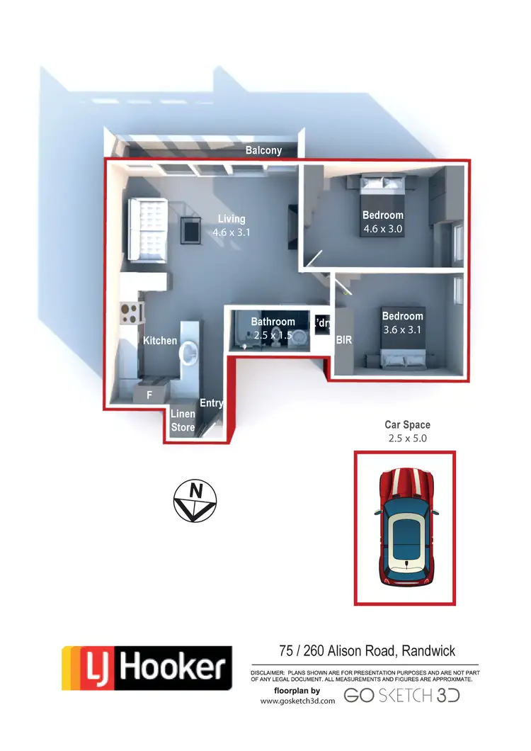 Floorplan of Homely unit listing, 75/260 Alison Road, Randwick NSW 2031