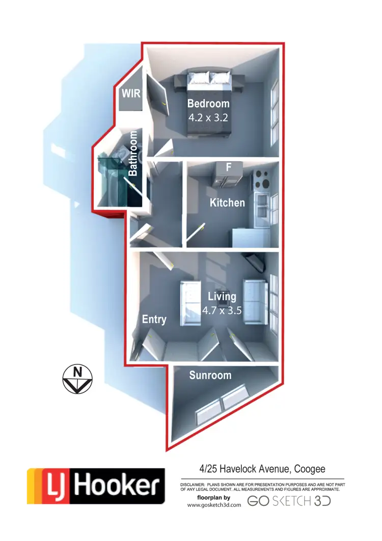 Floorplan of Homely unit listing, 4/25 Havelock Avenue, Coogee NSW 2034