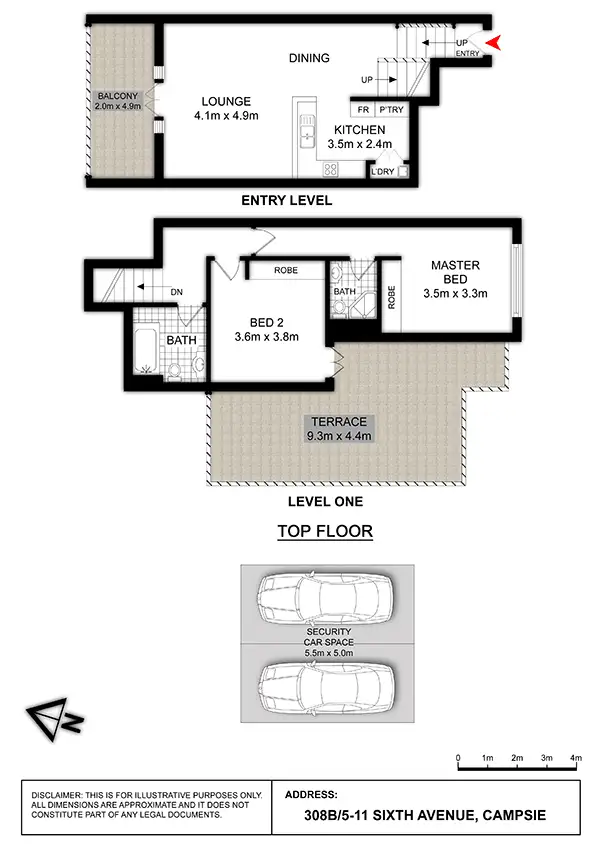 Floorplan of Homely apartment listing, 308B/5-11 Sixth Avenue, Campsie NSW 2194