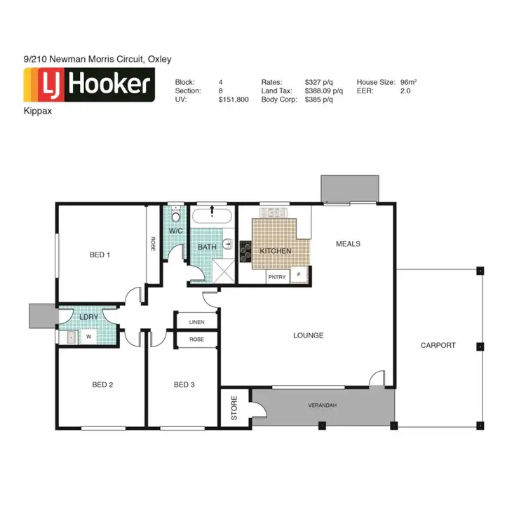 Floorplan of Homely townhouse listing, 9/210 Newman Morris Circuit, Oxley ACT 2903