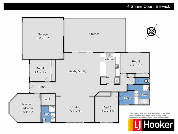 Floorplan of Homely house listing, 4 Shane Court, Berwick VIC 3806