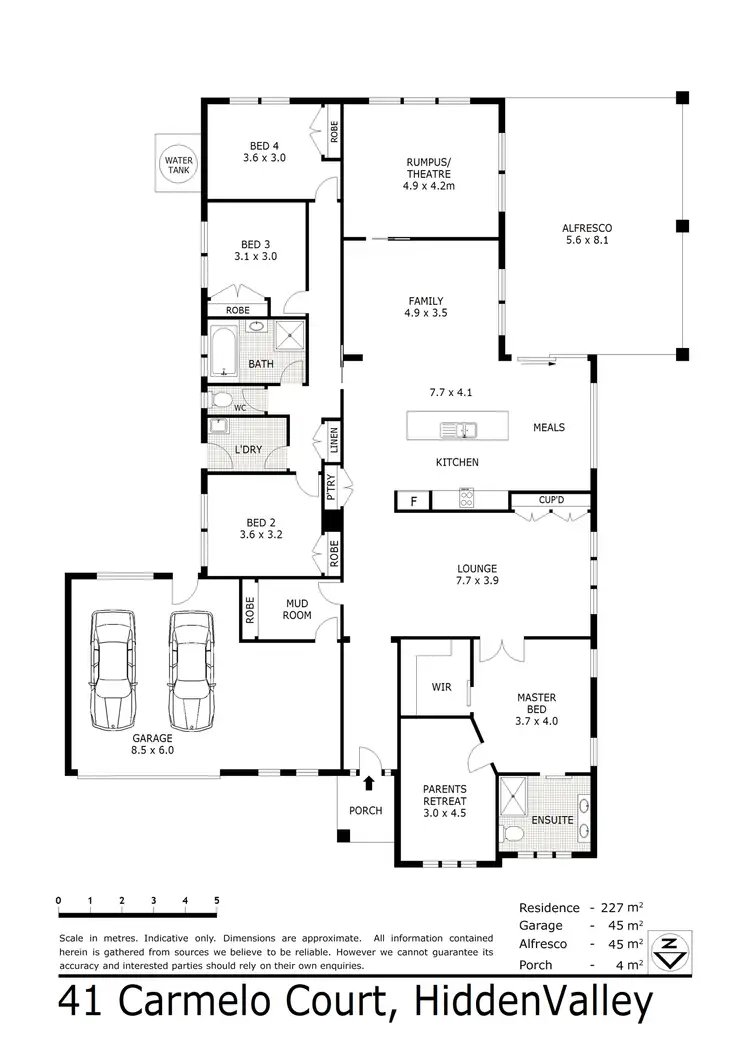 Floorplan of Homely house listing, 41 Carmelo Court, Hidden Valley VIC 3756