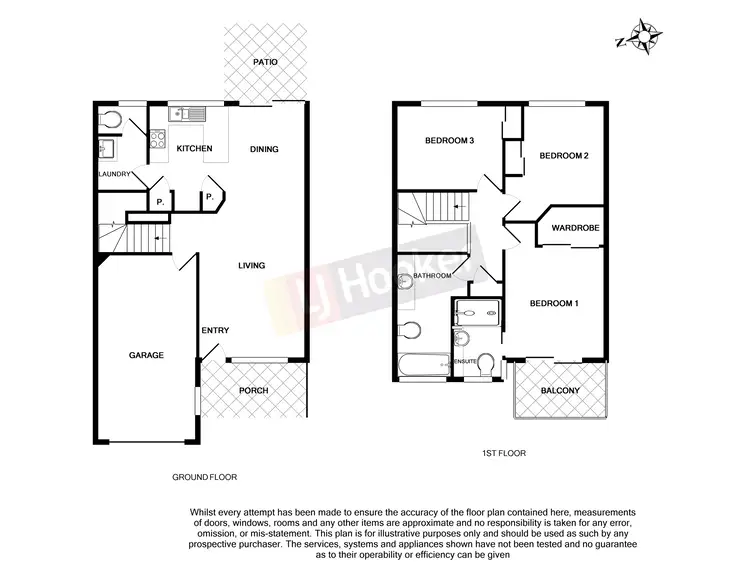 Floorplan of Homely townhouse listing, 61/11 Penny Street, Algester QLD 4115
