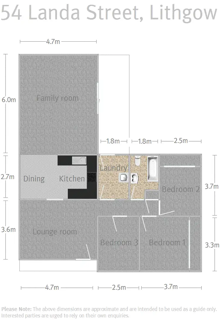 Floorplan of Homely house listing, 54 Landa Street, Lithgow NSW 2790