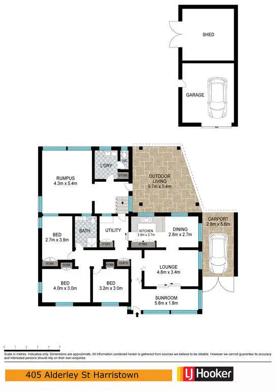 Floorplan of Homely house listing, 405 Alderley Street, Harristown QLD 4350