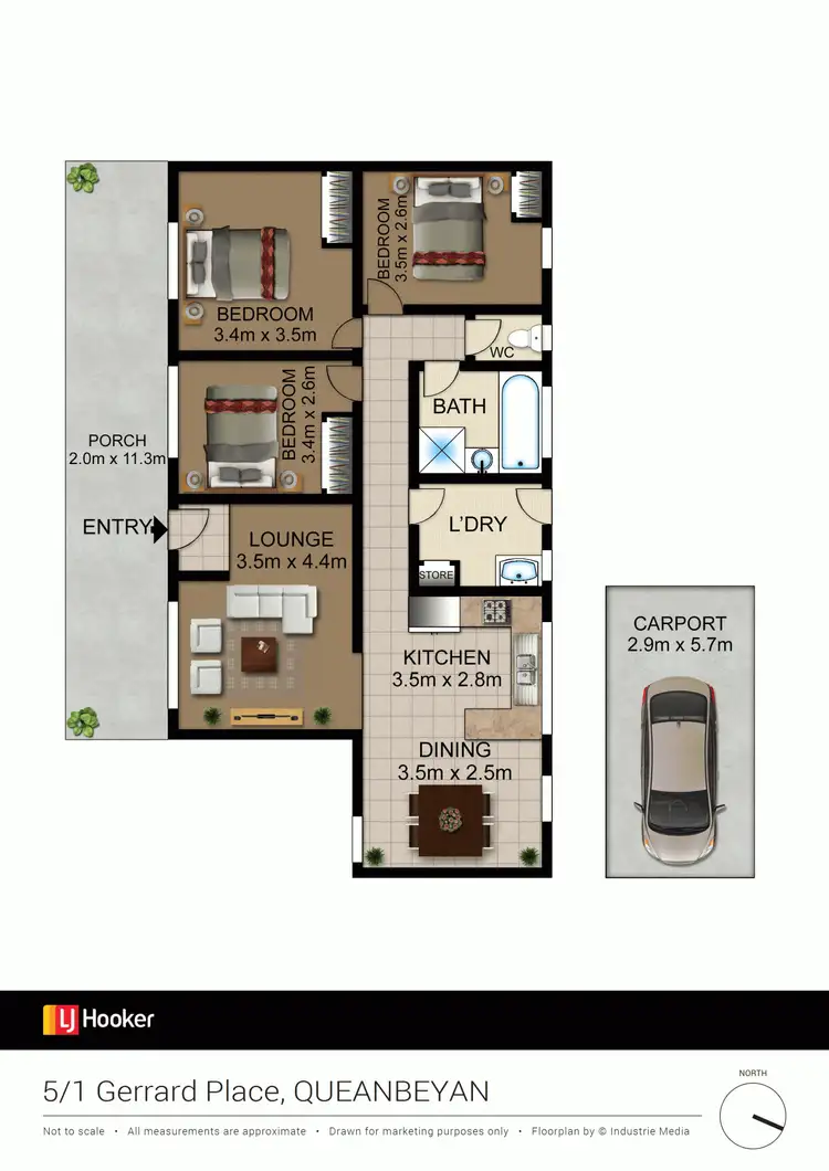 Floorplan of Homely townhouse listing, 5/1 Gerrard Place, Queanbeyan NSW 2620