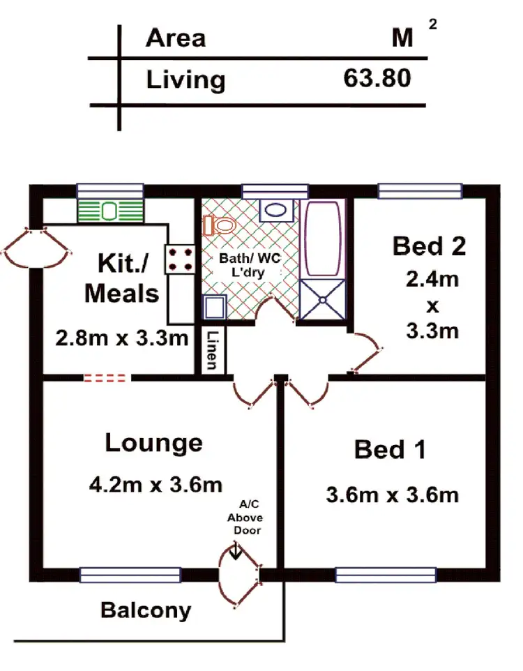 Floorplan of Homely unit listing, 51/47 Jarvis Road, Elizabeth Vale SA 5112