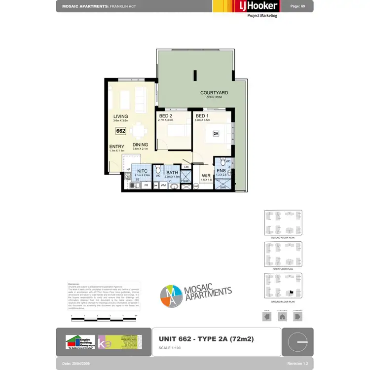 Floorplan of Homely apartment listing, 62/75 Elizabeth Jolley Crescent, Franklin ACT 2913