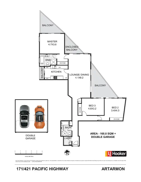 Floorplan of Homely apartment listing, 171/421 Pacific Highway, Artarmon NSW 2064
