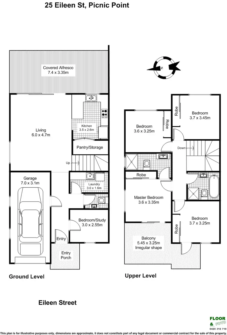 Floorplan of Homely block of units listing, 25 Eileen Street, Picnic Point NSW 2213